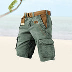 Men's Multi-Pocket Cotton Cargo Shorts