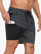 Men's Athletic Swim Shorts Quick Dry Built-In Liner
