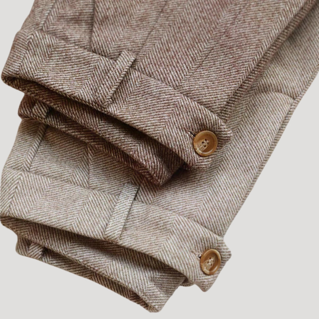 Smart Casual Herringbone Tailored Trousers