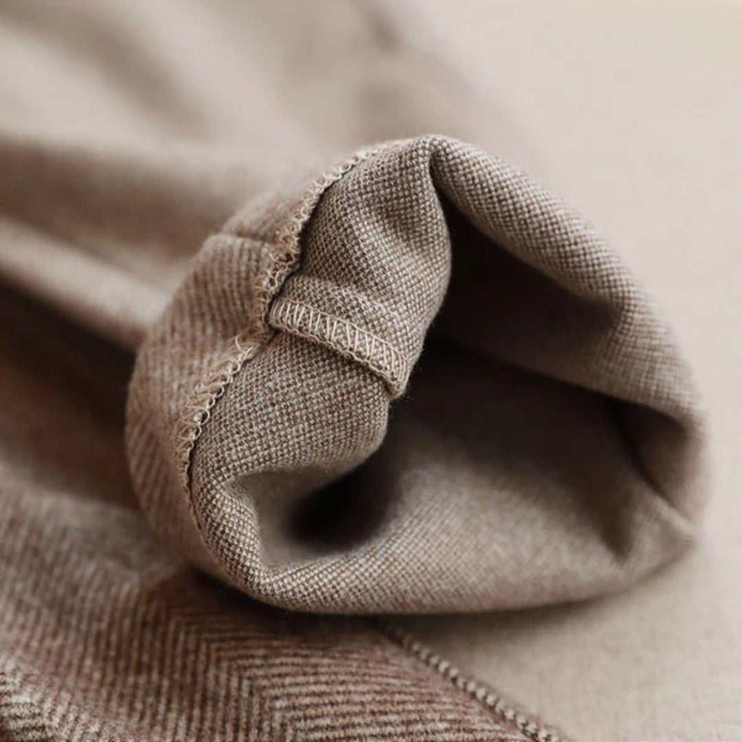 Smart Casual Herringbone Tailored Trousers