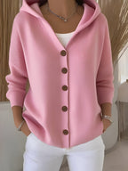 Extreme Soft Knit button Hoodie