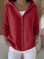 Extreme Soft Knit button Hoodie