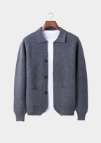 Cashmere Shirt Collar Cardigan