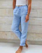 High Rise Relaxed Straight Leg Trousers