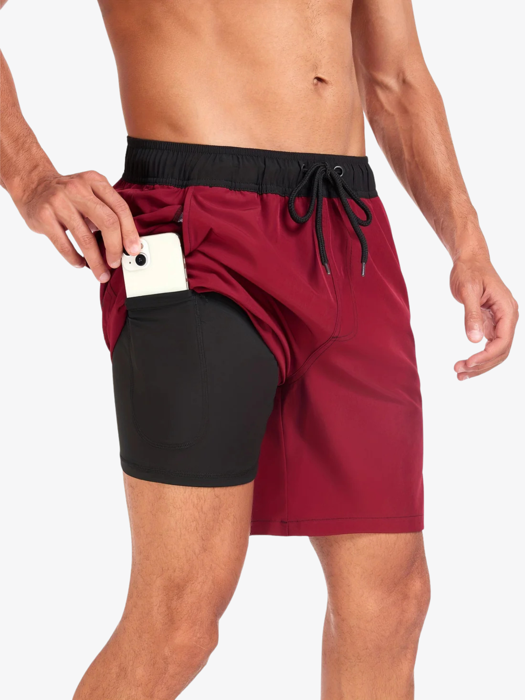 Men's Athletic Swim Shorts Quick Dry Built-In Liner