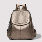 Women's Anti-Theft Leather Backpack