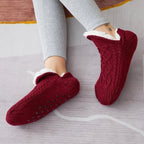 Women's Thermal Knit House Socks with Fluffy Cuff
