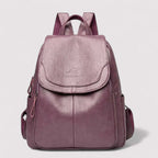 Women's Anti-Theft Leather Backpack