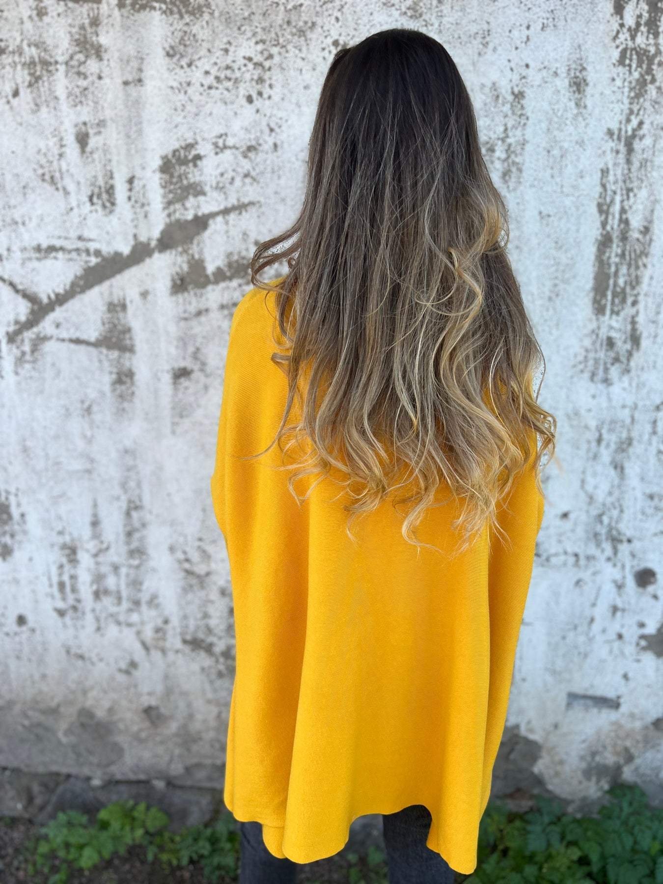 Batwing Sleeve Cashmere V-Neck Oversized Sweater