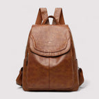 Women's Anti-Theft Leather Backpack
