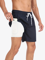 Men's Athletic Swim Shorts Quick Dry Built-In Liner