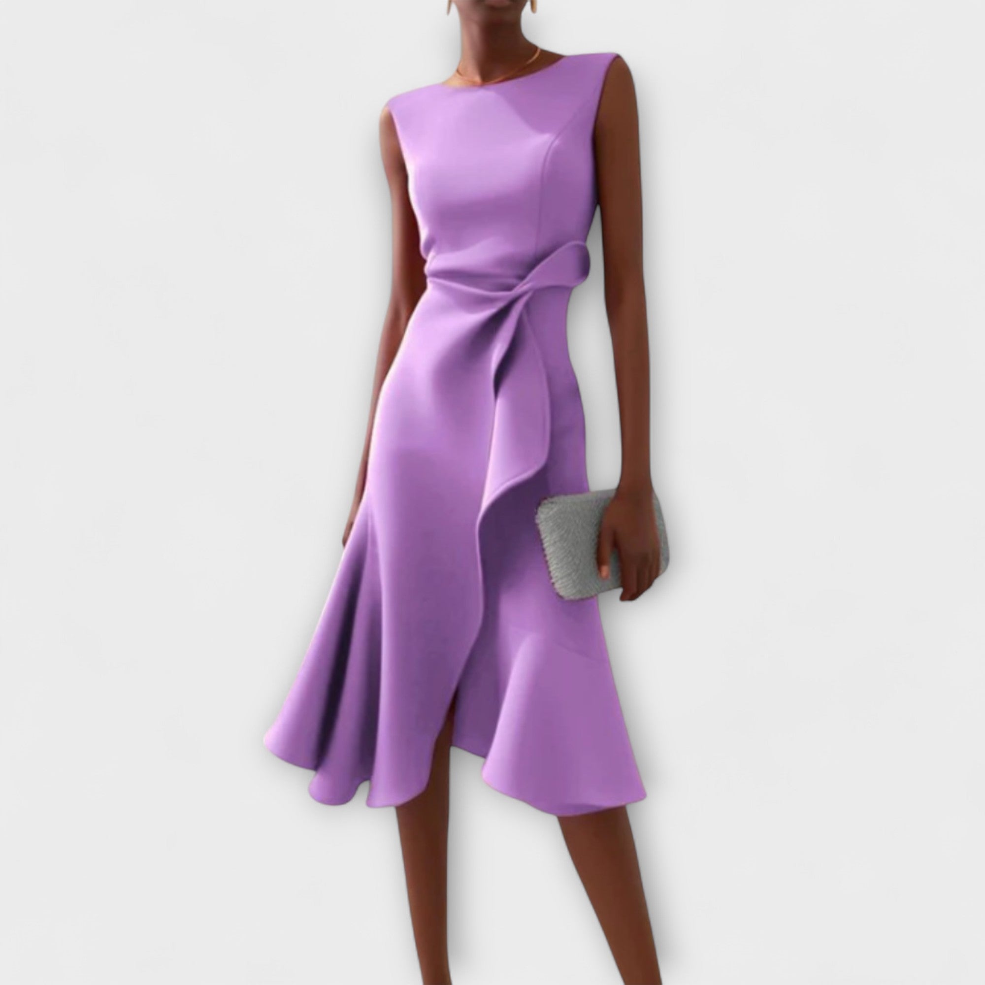 Women's Draped Midi Dress