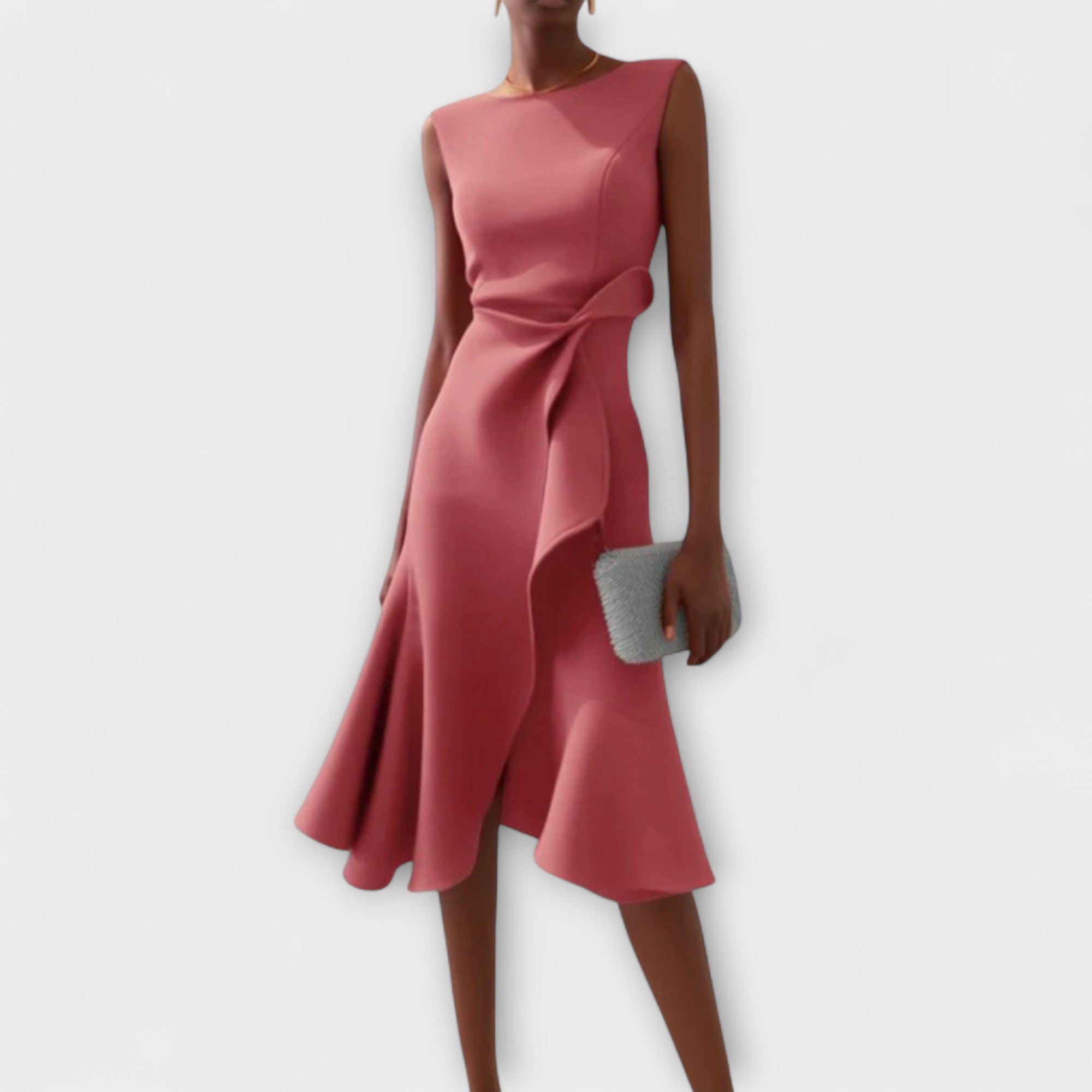 Women's Draped Midi Dress