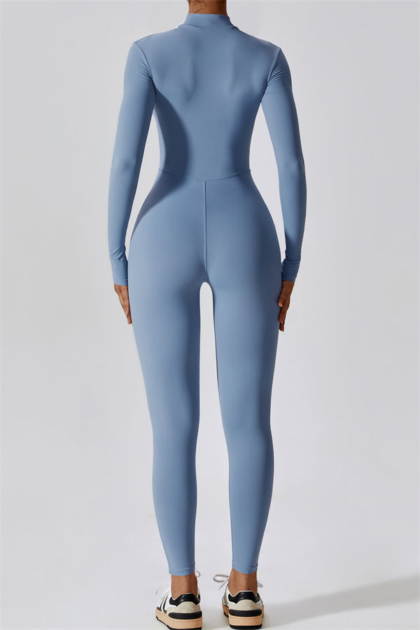 Seamless Half-Zip Jumpsuit