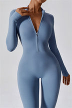 Seamless Half-Zip Jumpsuit