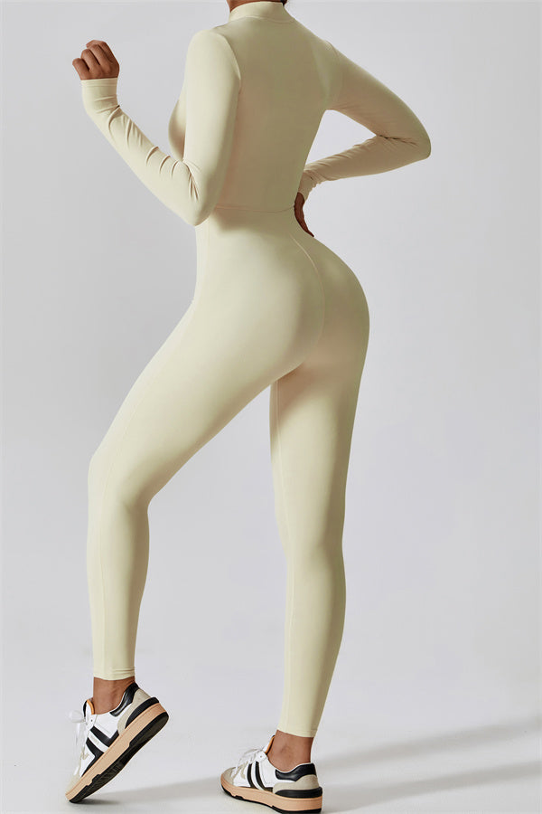 Seamless Half-Zip Jumpsuit