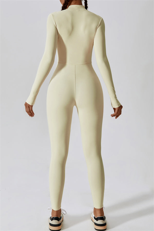 Seamless Half-Zip Jumpsuit