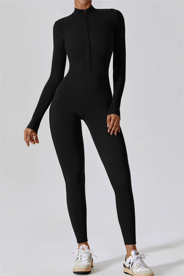 Seamless Half-Zip Jumpsuit