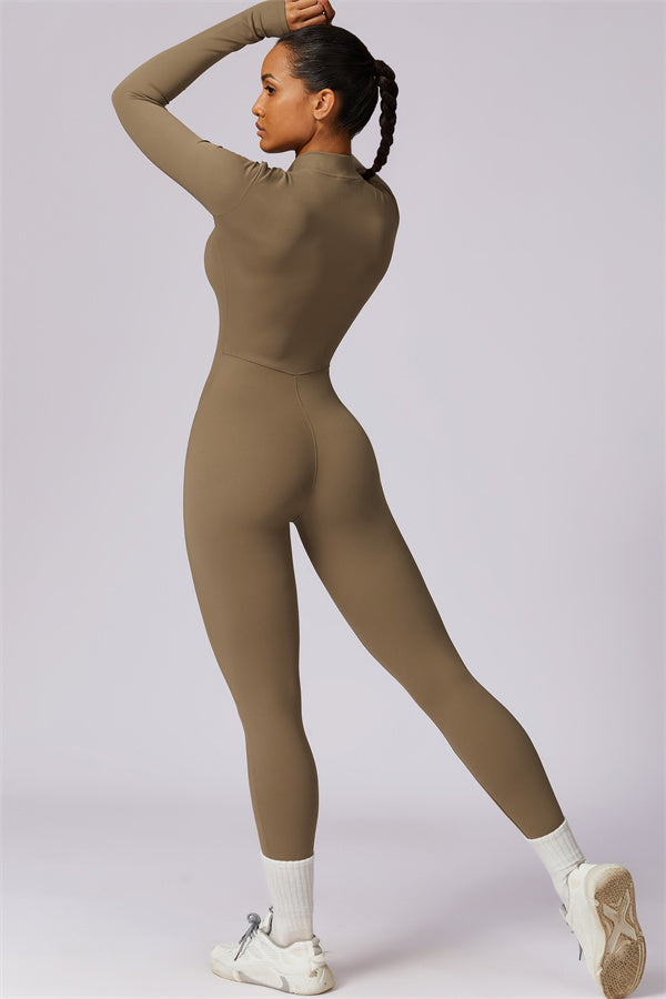 Seamless Half-Zip Jumpsuit