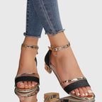 Heeled Orthopedic Sandals Women Adjustable Closure