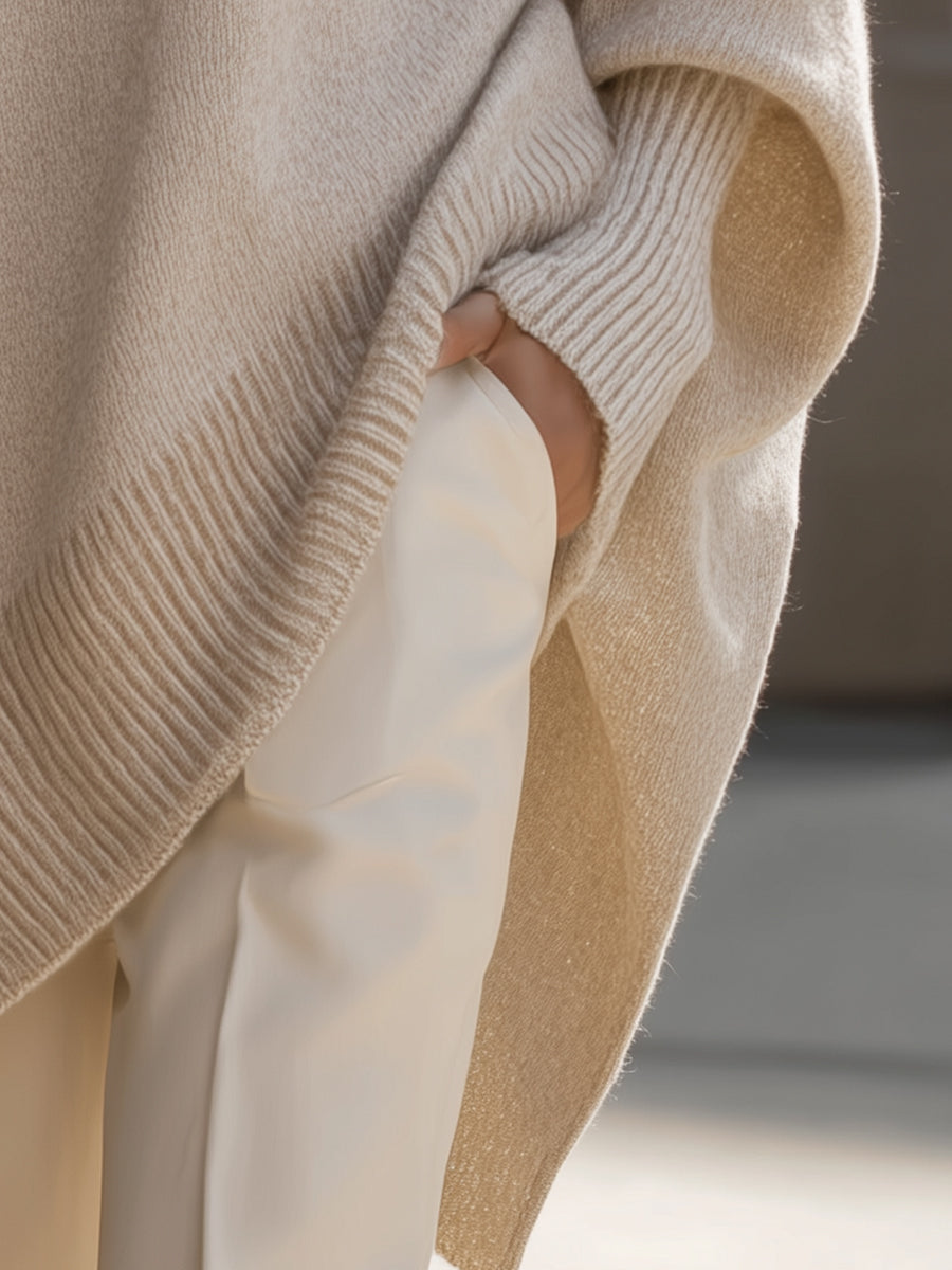Oversized Batwing Knit Sweater