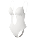 Backless body shaper for women featuring a deep V design, enhancing curves and providing seamless support for a sleek silhouette under any outfit. 3