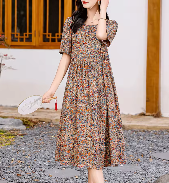 Emery Floral Print Midi Dress