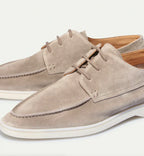 Suede Loafers Men Lace Up