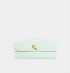 Woven Leather Crossbody Bag with Top Handle