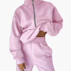 Women's Half Zip Sweatshirt and Jogger Set