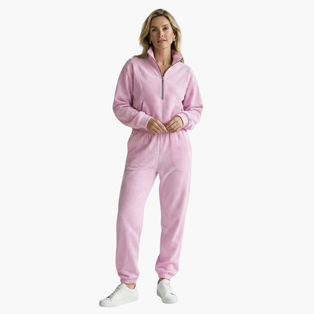 Women's Half Zip Sweatshirt and Jogger Set