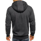Full Zip Hoodie Men Soft Breathable Fabric