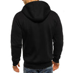 Full Zip Hoodie Men Soft Breathable Fabric