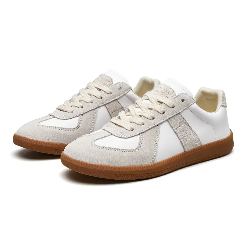 Retro Suede Leather Panel Sneakers