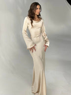 Long Sleeve Figure-Hugging Maxi Dress