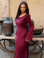 Long Sleeve Figure-Hugging Maxi Dress