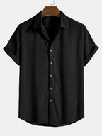 Men's Two-Piece Casual Ribbed Summer Set