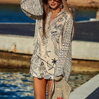 Printed Tunic Two-Piece Set Women