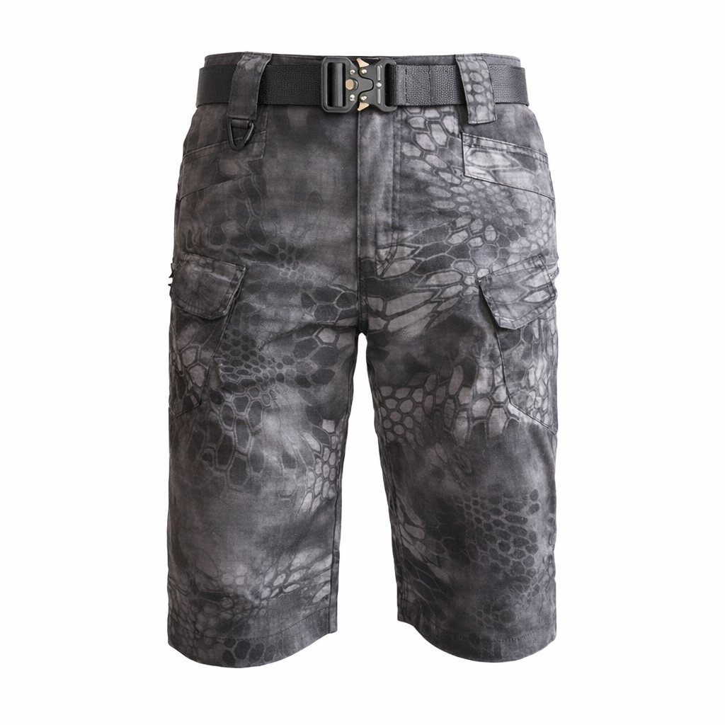 Men's cargo shorts featuring multiple pockets, made from a comfortable cotton blend, designed for a regular fit, perfect for casual wear and outdoor activities. 6