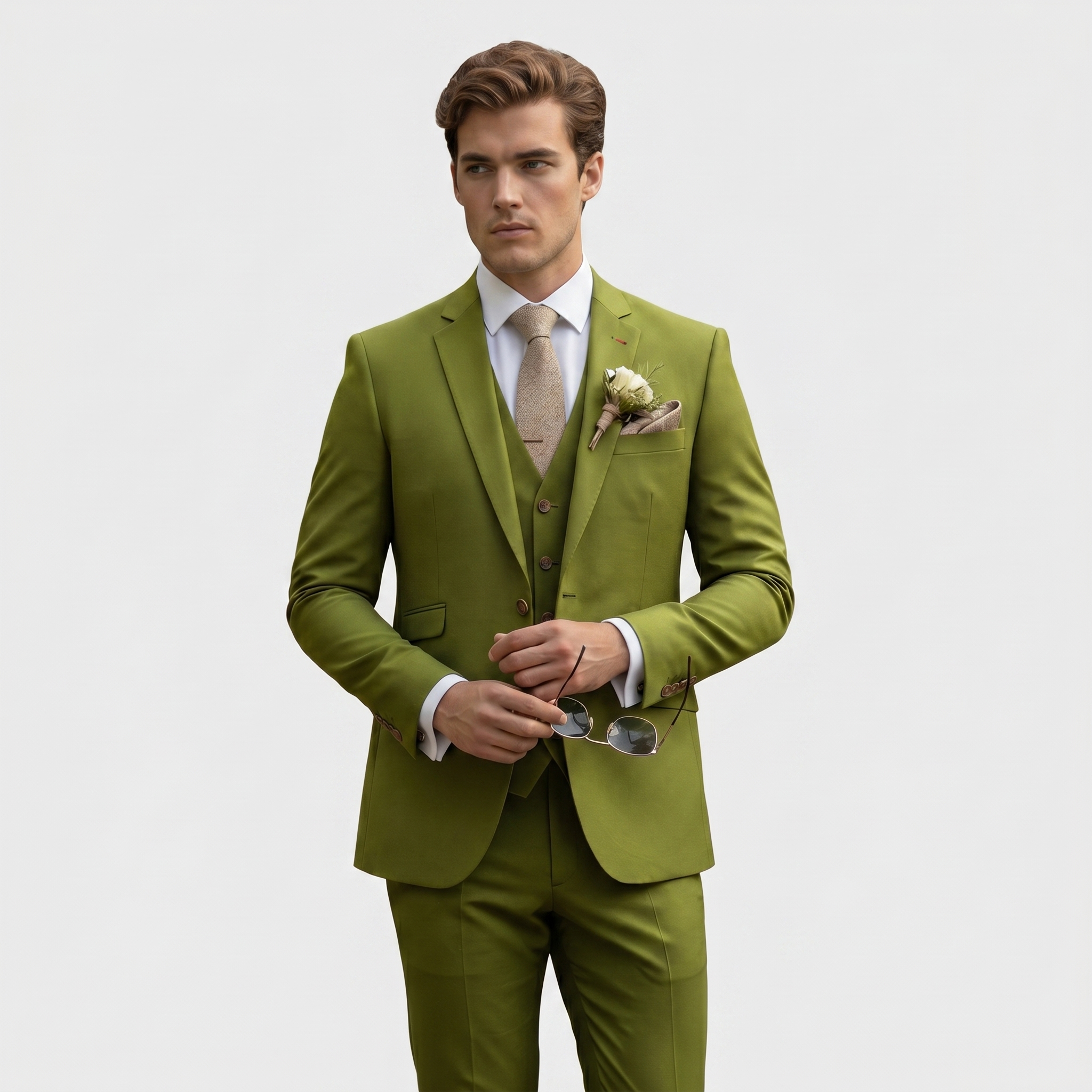 Modern Fit Three-Piece Suit for Men