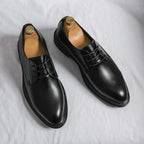 Men's Black Patent Leather Derby Shoes