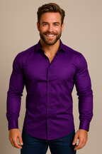 Long Sleeve Men's Business Shirt Wrinkle Free
