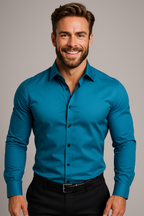 Long Sleeve Men's Business Shirt Wrinkle Free