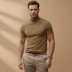 Men's Short-Sleeve Turtleneck T-Shirt