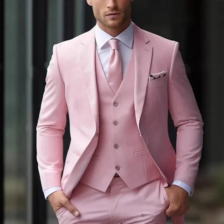 Modern Fit Three-Piece Suit for Men