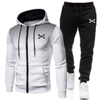 Full-Zip Hoodie Tracksuit Set for Men