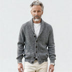 Wool Mens Shawl Collar Cardigan Sweater