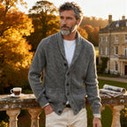 Wool Mens Shawl Collar Cardigan Sweater