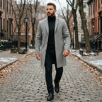 Men's Long Wool Overcoat