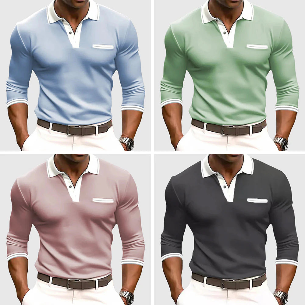 Men's Long Sleeve Polo Shirt